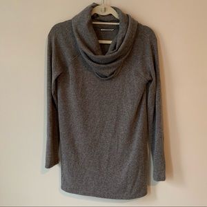 grey cowl neck sweater